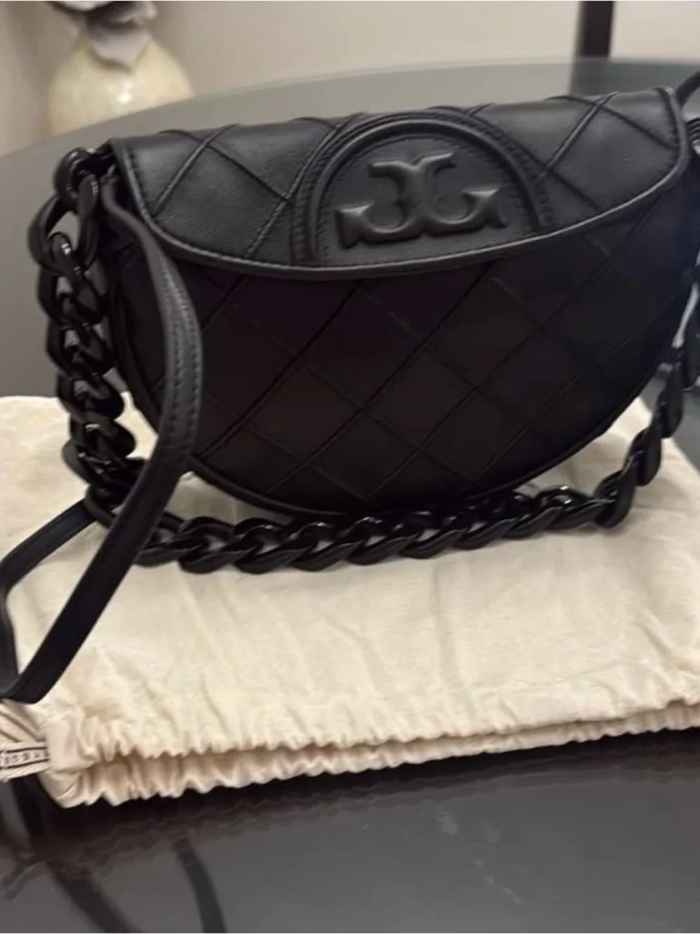 Tory Burch Fleming Soft Mini Crescent Bag